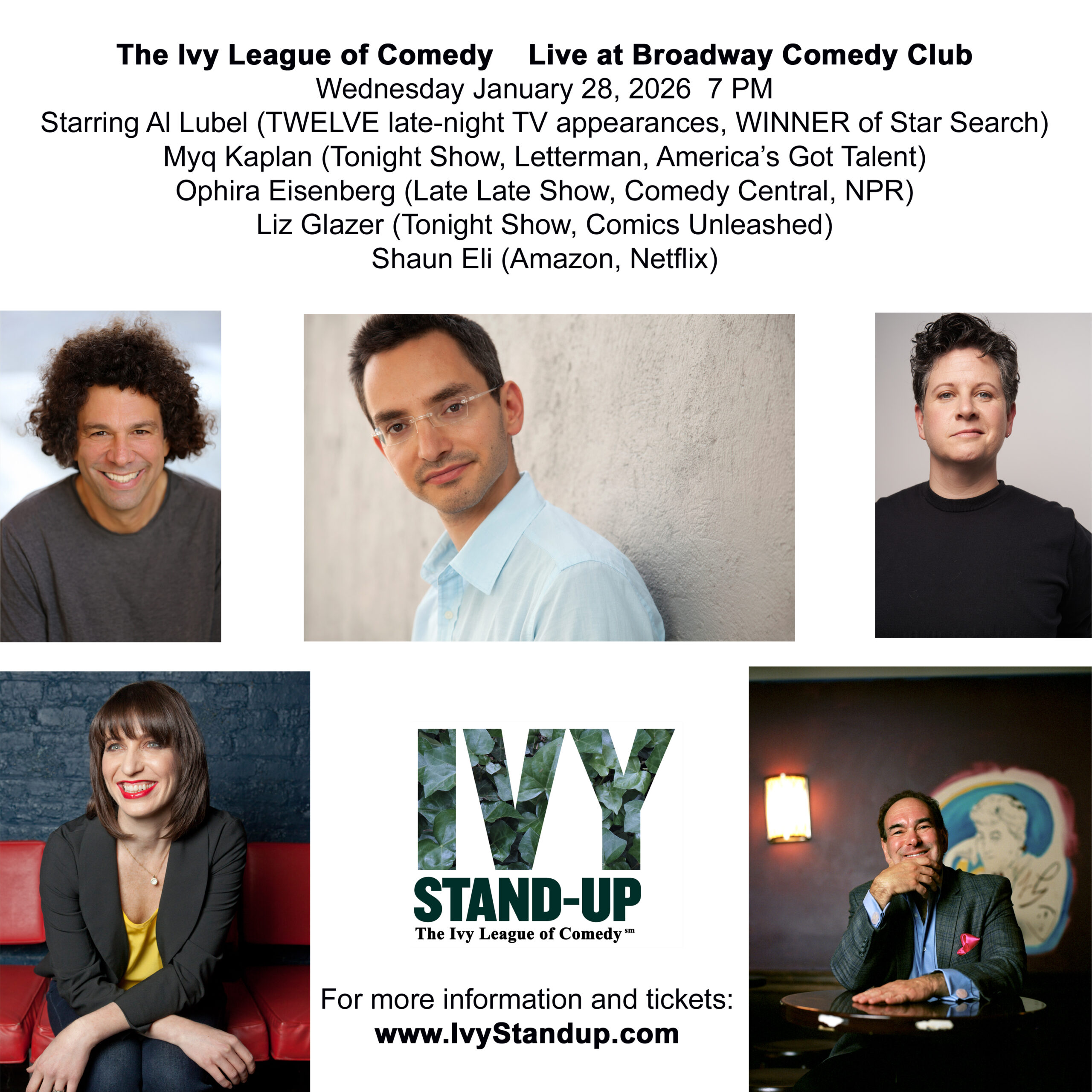The Ivy League of Comedy JAN 28, 2026 AT 7 PM