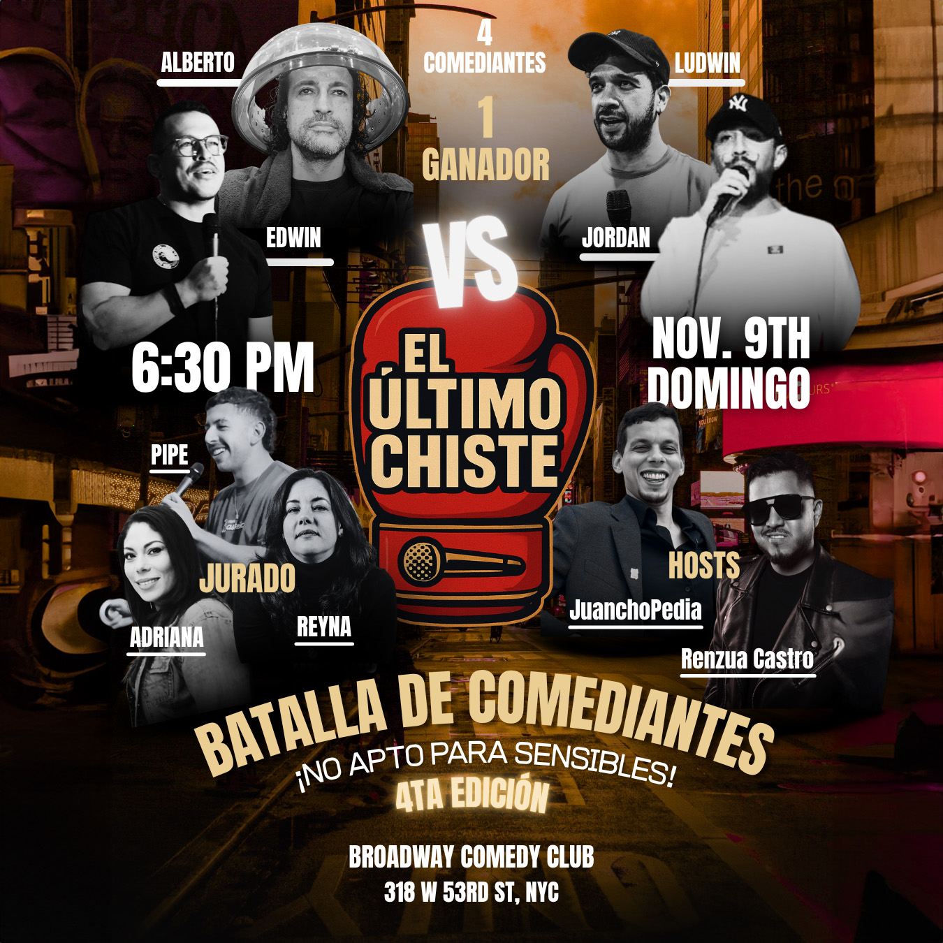 Batalla de comediantes nov 9, 2025