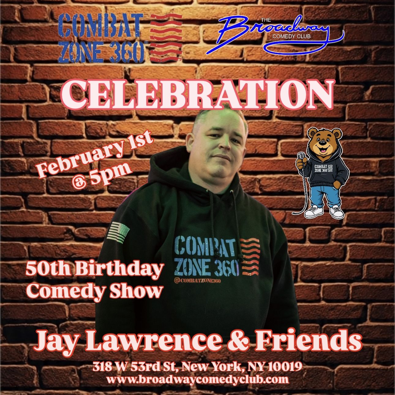 Celebrate Jay Lawrence’s 50th Birthday! conbat zone Feb 1st, 2026